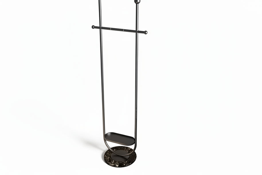 Portemanteau VidaXL Malbaie blanc et or, design élégant pour accueillir manteaux et accessoires dans l'entrée.