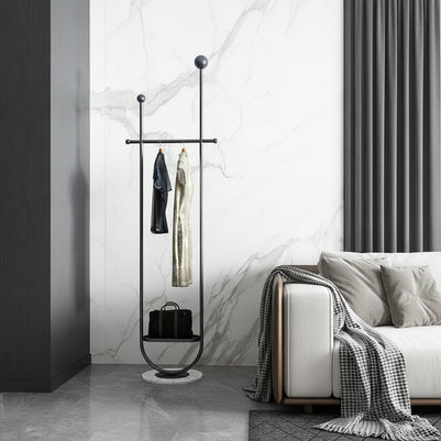 Light Luxury Clothes And Hats Hanger Floor To Floor Iron Art Simple And Modern - HAUSSLYON