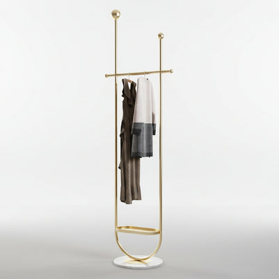 Light Luxury Clothes And Hats Hanger Floor To Floor Iron Art Simple And Modern - HAUSSLYON