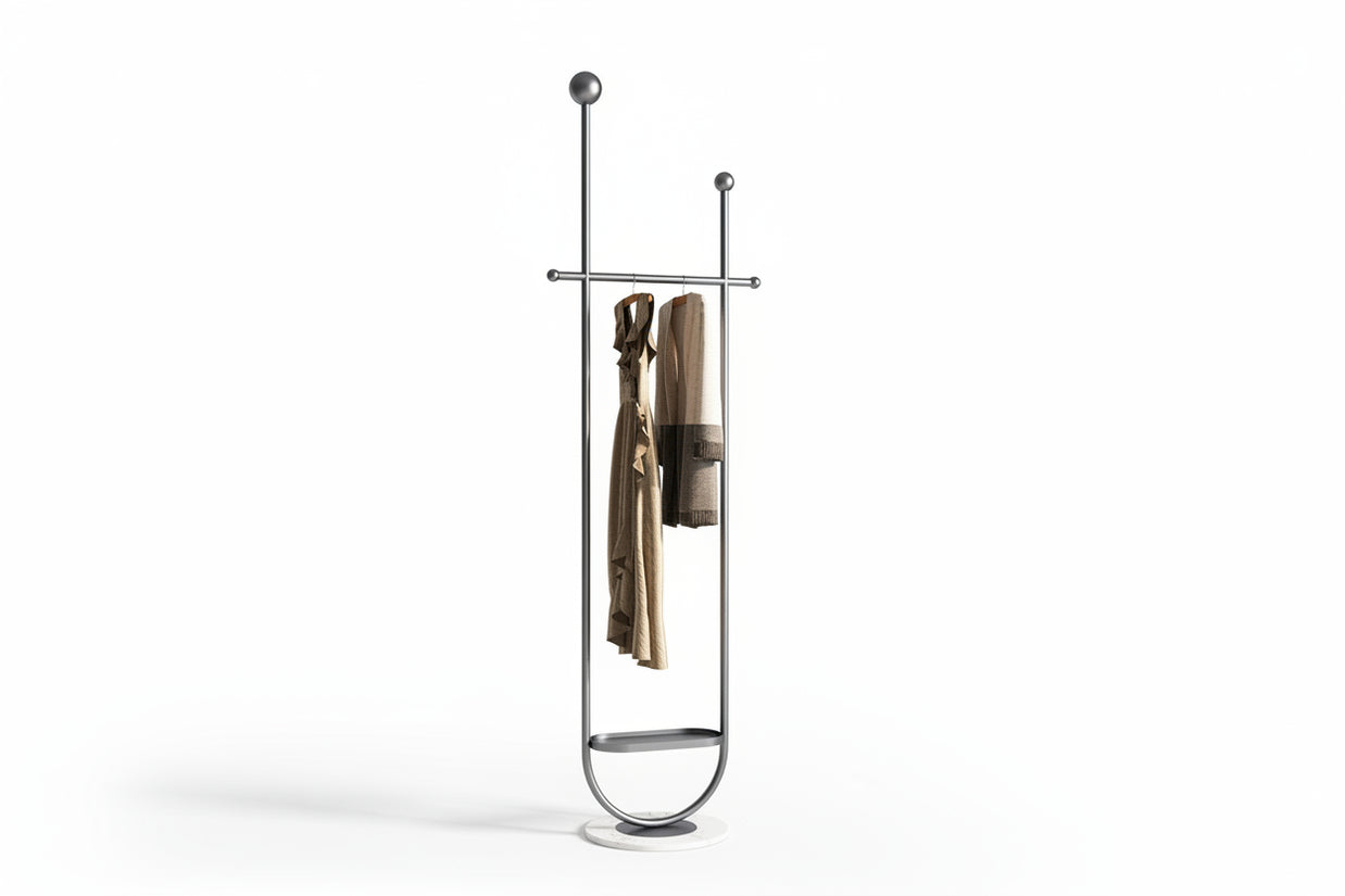 Light Luxury Clothes And Hats Hanger Floor To Floor Iron Art Simple And Modern - HAUSSLYON
