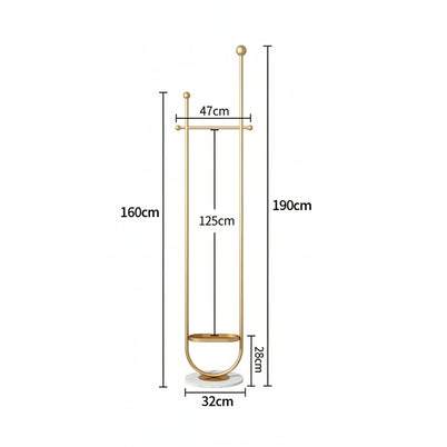 Portemanteau VidaXL Malbaie en blanc avec accents dorés, design élégant pour entrée ou chambre, finition soignée.