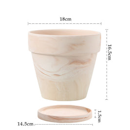 Gradient Macchiato Red And White Pottery Natural Pot Vegetarian Burning Breathable And Absorbent Large Type Green Plants Meaty - HAUSSLYON