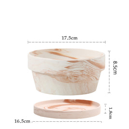 Gradient Macchiato Red And White Pottery Natural Pot Vegetarian Burning Breathable And Absorbent Large Type Green Plants Meaty - HAUSSLYON