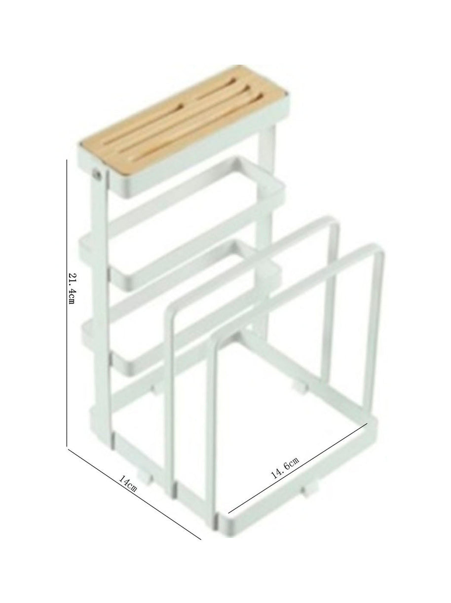 Rangement de cuisine Gumi blanc de la marque VidaXL, meuble pratique avec plusieurs compartiments pour organiser la cuisine.