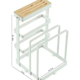 Japanese-style Knife Board Rack Cutting Board Rack Pot Cover Knife Cutting - HAUSSLYON