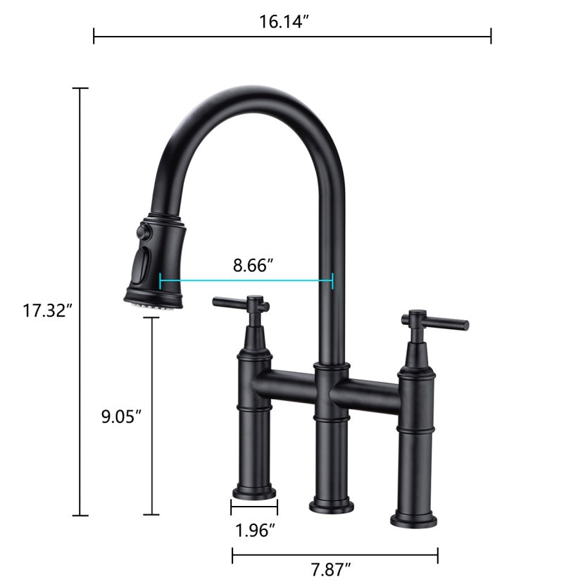 Robinet de cuisine noir VidaXL Barcelone, robinet moderne avec poignée et bec tournant, pour évier de cuisine.