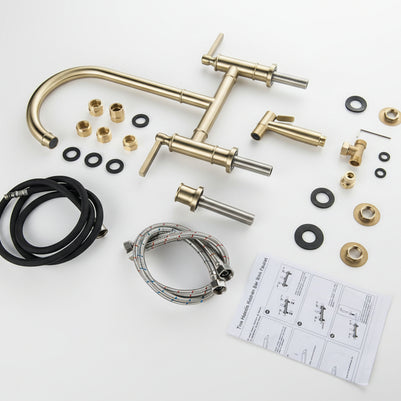 European Style Full Brass Golden Basin Faucet - HAUSSLYON