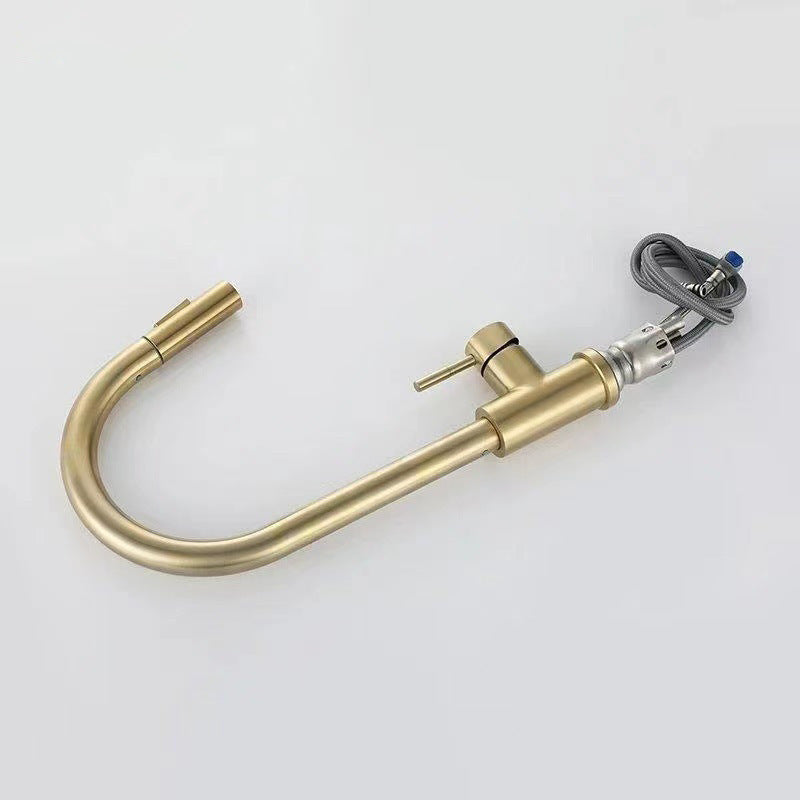 Robinet de cuisine Salem en argent VidaXL, avec bec en spirale et poignée moderne, installé sur un évier en inox.