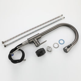 Kitchen Stainless Steel Retractable Rotating Faucet - HAUSSLYON