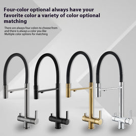 Kitchen Copper Pure Water Three-in-one Faucet - HAUSSLYON