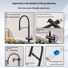 Kitchen Copper Pure Water Three-in-one Faucet - HAUSSLYON
