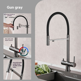 Kitchen Copper Pure Water Three-in-one Faucet - HAUSSLYON