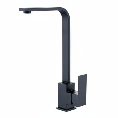 Black paint seven-character square kitchen faucet - HAUSSLYON
