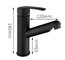 Robinet de salle de bain noir VidaXL Lanoraie, design moderne avec poignées, pour installation dans la salle de bain.