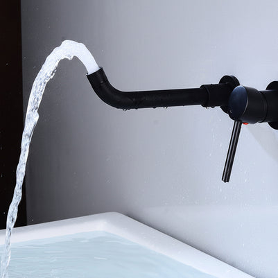 All copper buried wall concealed hot and cold basin faucet - HAUSSLYON