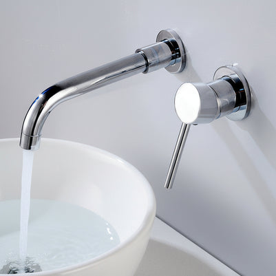 All copper buried wall concealed hot and cold basin faucet - HAUSSLYON