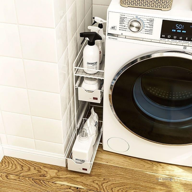 Support de rangement Joliette VidaXL avec deux sections blanches, idéal pour organiser espaces de vie ou bureau.