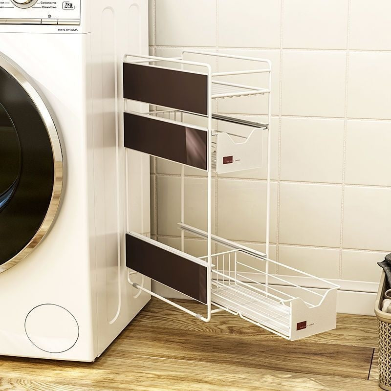 Support de rangement Joliette VidaXL à deux étagères blanches, pratique et élégant pour organiser votre espace.