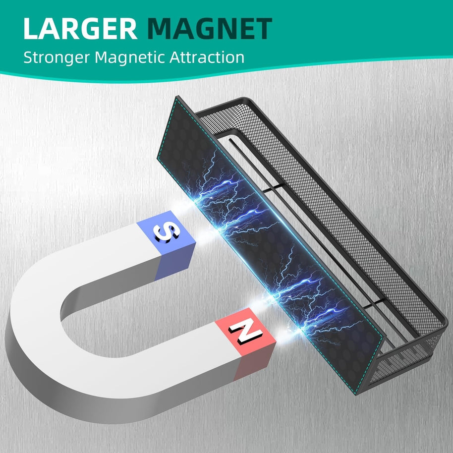 Support magnétique VidaXL en noir, kit de 2 pièces, pour fixation sécurisée de barres ou structures métalliques.