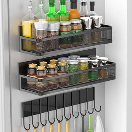 Mesh Refrigerator Shelf Kitchen Punch-free Soy Sauce Seasoning Rack - HAUSSLYON