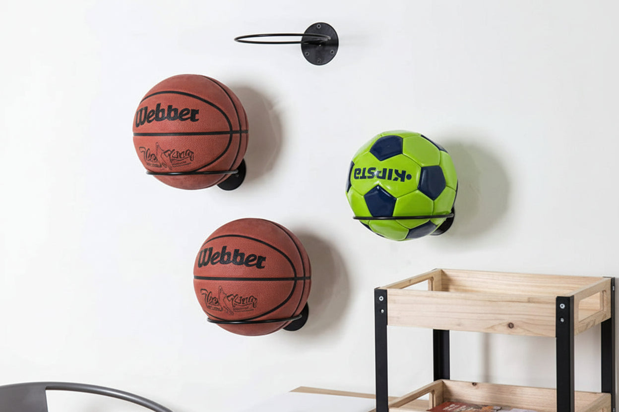 Wall-mounted Basketball Storage Rack Frame Holder Household - HAUSSLYON