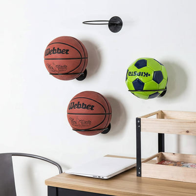 Wall-mounted Basketball Storage Rack Frame Holder Household - HAUSSLYON
