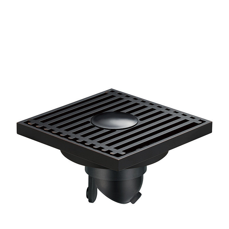 Système de drainage en cuivre noir de VidaXL, composé de tuyaux et raccords pour drainage efficace.