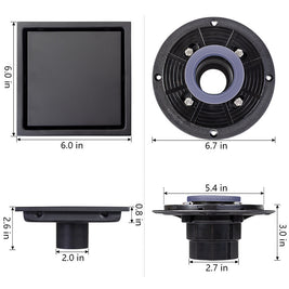 304 Stainless Steel Floor Drain Invisible Bathroom Bathroom Deodorant Yama American Floor Drain - HAUSSLYON