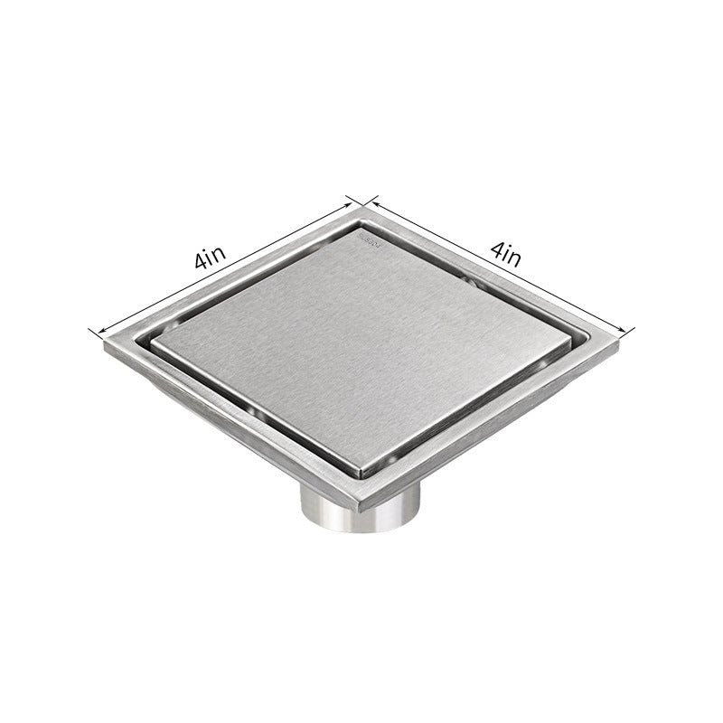 Système de drainage VidaXL Moniz en argent, 11x11cm avec tuyau soudé, pour gestion efficace de l’eau.