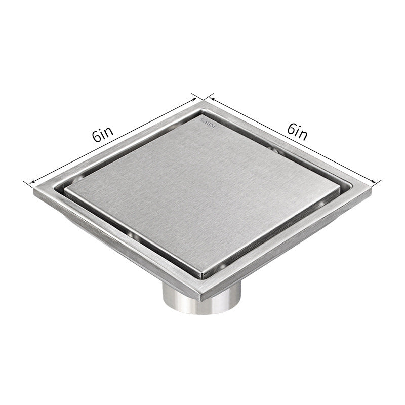 Système de drainage VidaXL Moniz en argent, 11x11cm avec tuyau soudé, pour gestion efficace de l'eau.