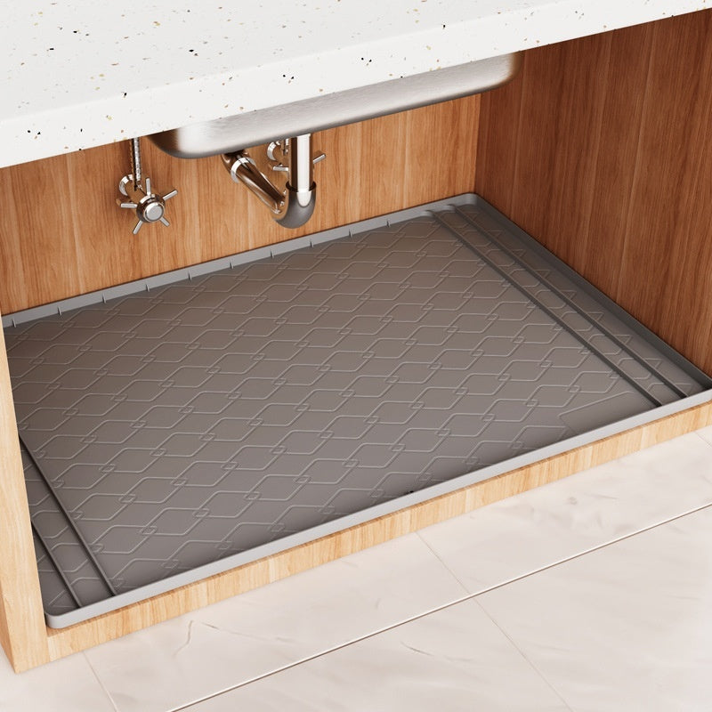 Tapis d'évier noir VidaXL RICHER en caoutchouc, 34x22 pouces, antidérapant et résistant à l'eau.