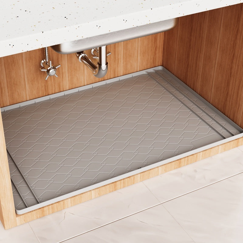Sink Mat Cabinet Pad Silicone Stain-resistant Waterproof Cabinet Protective Pad Bathroom Cabinet Tray - HAUSSLYON