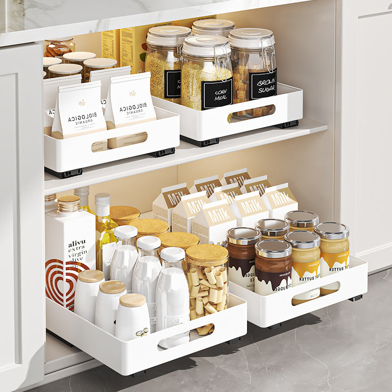 Tiroir coulissant blanc VidaXL JOS 0, en bois ou MDF, avec poignée intégrée, idéal pour meuble de rangement moderne.