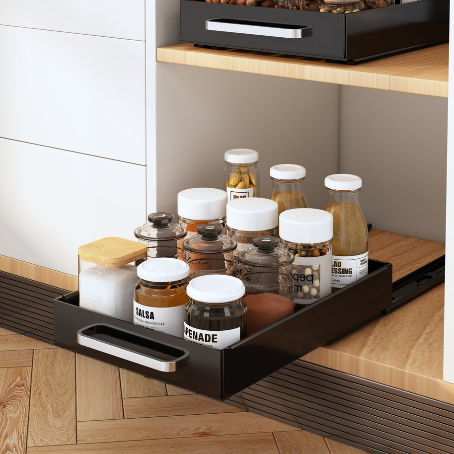 Tiroir coulissant blanc VidaXL pour meuble Lavaltrie, design moderne et pratique pour rangement intérieur.