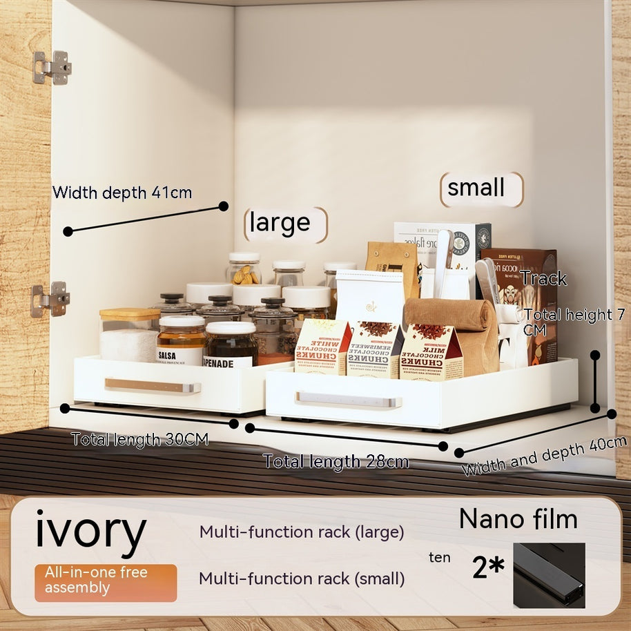 Tiroir coulissant blanc VidaXL Lavaltrie, design moderne, installation facile, pour rangement pratique dans la cuisine ou la salle de bain.