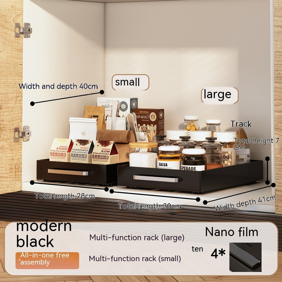 Tiroir coulissant blanc VidaXL Lavaltrie, meuble de rangement moderne avec glissières en vue, aspect propre et pratique.