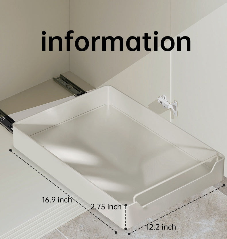 Tiroir coulissant VidaXL Malabo, largeur 20 cm, profondeur 43 cm, en bois clair, pour meuble de rangement.