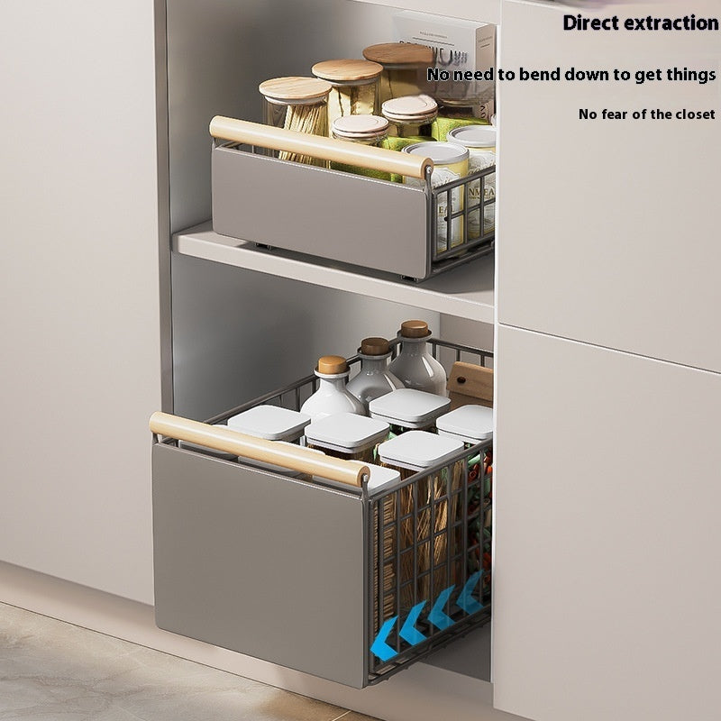 Tiroir coulissant grand gris VidaXL Warri, solution de rangement pratique pour mobilier moderne.